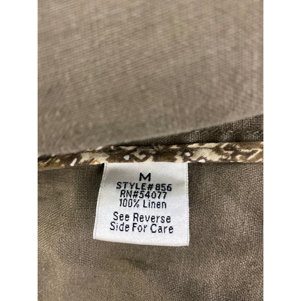 CAbi Utility Sahara Jacket 100% Linen Khaki Brown #856 Size M Button Front Belt - Picture 9 of 16